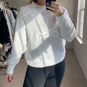 White Adidas Sweatshirt-